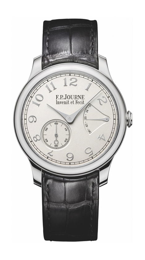 F.P.Journe Chronomètre Souverain 40mm White Dial Platinum Alligator Leather Strap - WATCHXNYC