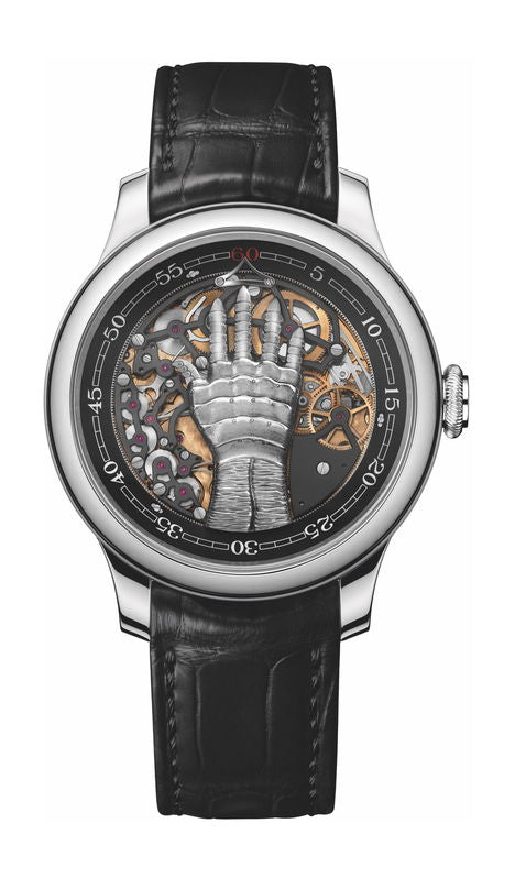 F.P.Journe FFC 42mm Silver Dial Platinum Alligator Leather Strap - WATCHXNYC