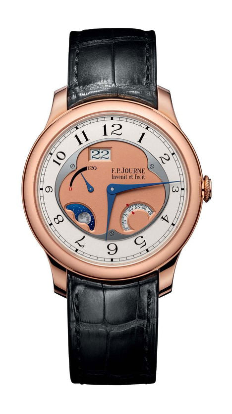 F.P.Journe Divine 42mm Silver Dial 6N Gold Alligator Leather Strap - WATCHXNYC
