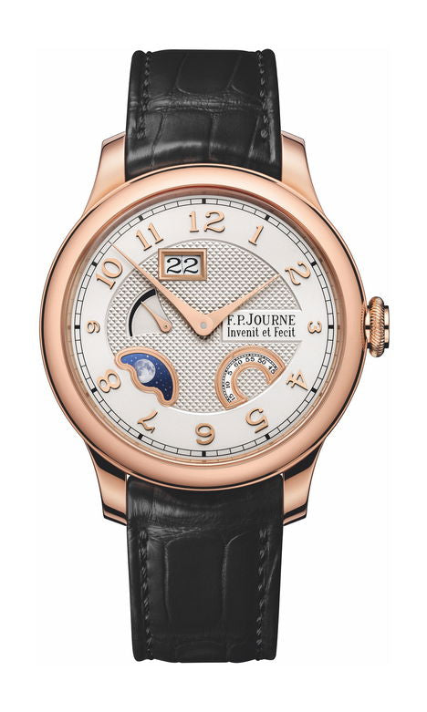 F.P.Journe Divine 42mm Silver Dial 6N Gold Alligator Leather Strap - WATCHXNYC