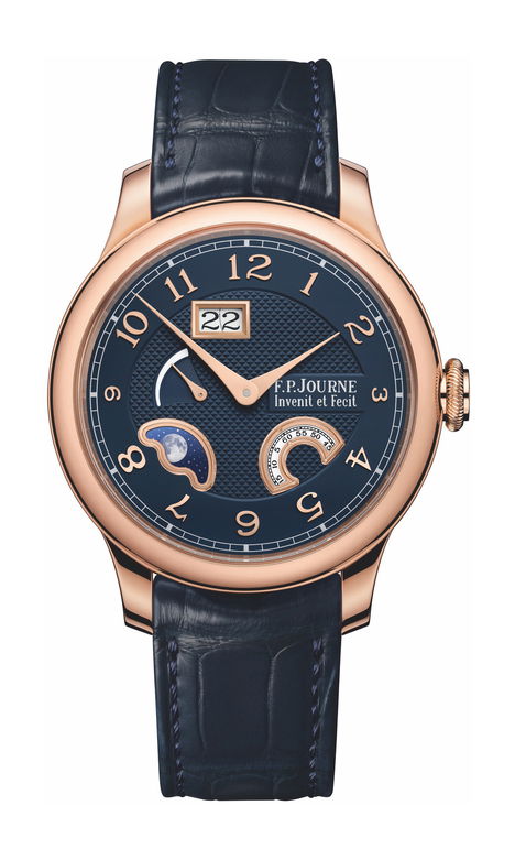 F.P.Journe Divine 40mm Blue Dial 6N Gold Alligator Leather Strap - WATCHXNYC