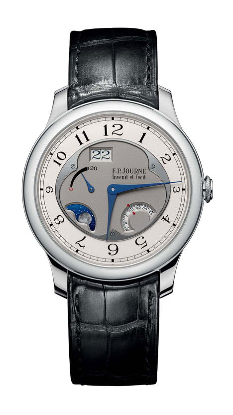 F.P.Journe Divine 40mm Silver Dial Platinum Alligator Leather Strap - WATCHXNYC