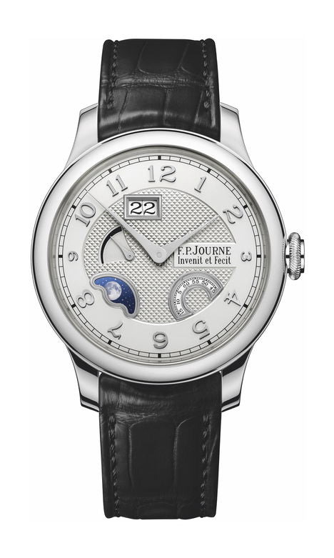 F.P.Journe Divine 42mm Silver Dial Platinum Alligator Leather Strap - WATCHXNYC