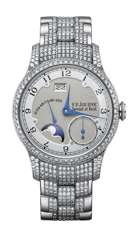 F.P.Journe Divine 36 MM Set with Diamonds 36mm Gray Dial Platinum Bracelet - WATCHXNYC