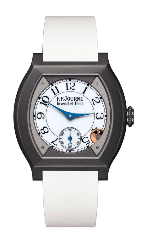 F.P.Journe élégante 40 Titalyt 35mm White Dial Titanium Rubber Strap - WATCHXNYC