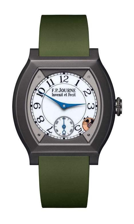 F.P.Journe élégante 40 Titalyt 35mm White Dial Titanium Rubber Strap - WATCHXNYC