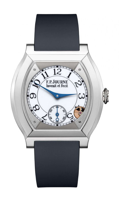 F.P.Journe élégante 40 Titanium 35mm White Dial Titanium Rubber Strap - WATCHXNYC