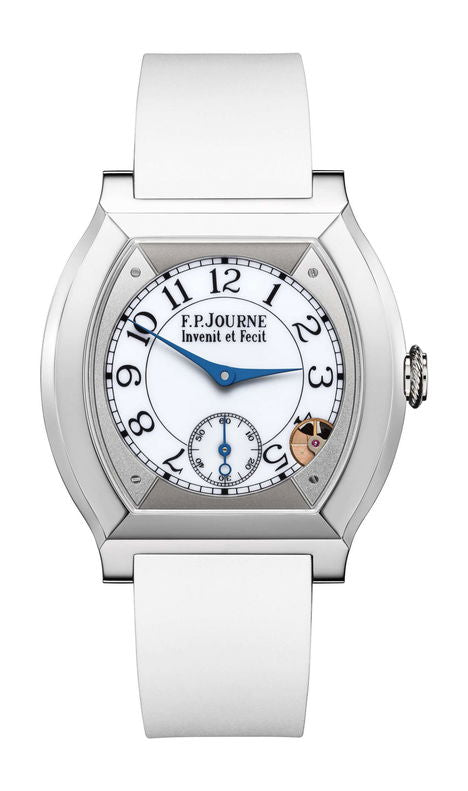 F.P.Journe élégante 40 Titanium 35mm White Dial Titanium Rubber Strap - WATCHXNYC