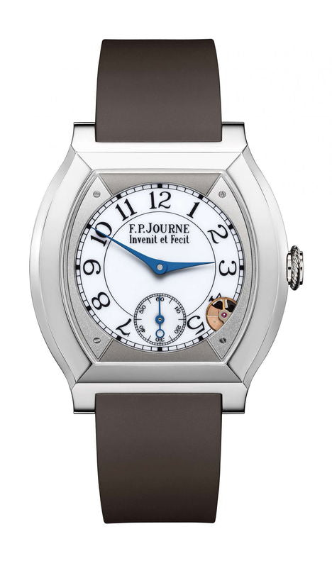 F.P.Journe élégante 40 Titanium 35mm White Dial Titanium Rubber Strap - WATCHXNYC