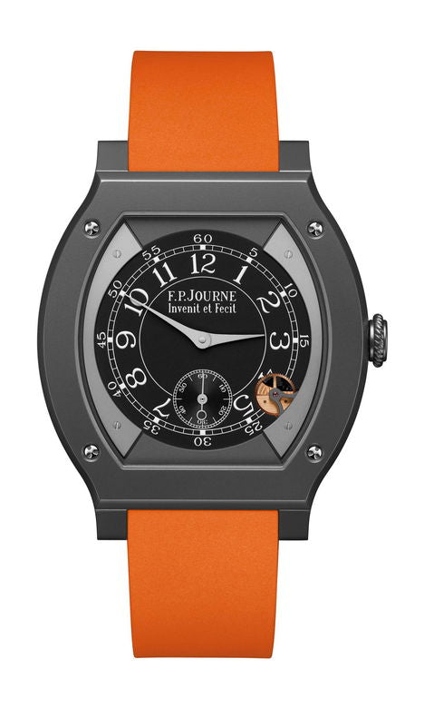 F.P.Journe élégante 48 Titalyt 40mm Black Dial Titanium Rubber Strap - WATCHXNYC