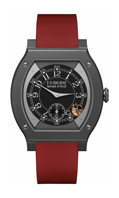 F.P.Journe élégante 48 Titalyt 40mm Black Dial Titanium Rubber Strap - WATCHXNYC