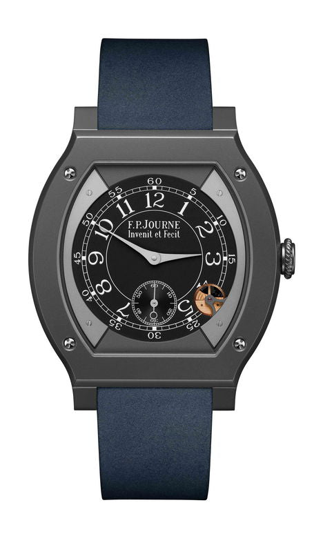 F.P.Journe élégante 48 Titalyt 40mm Black Dial Titanium Rubber Strap - WATCHXNYC