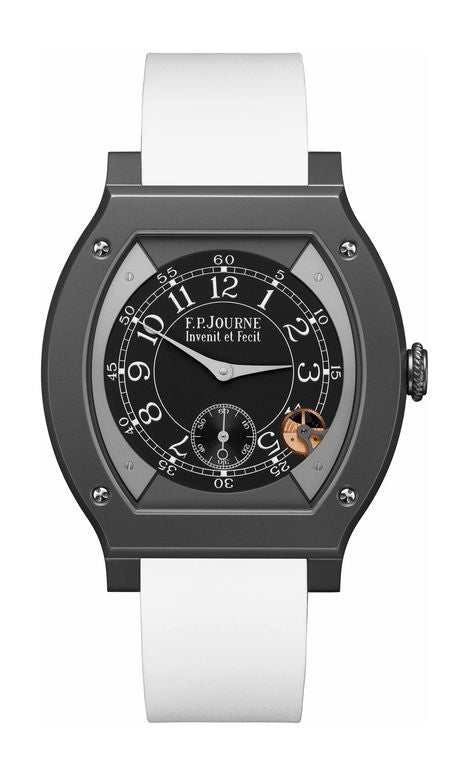 F.P.Journe élégante 48 Titalyt 40mm Black Dial Titanium Rubber Strap - WATCHXNYC