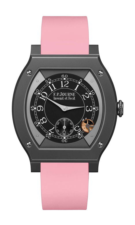 F.P.Journe élégante 48 Titalyt 40mm Black Dial Titanium Rubber Strap - WATCHXNYC