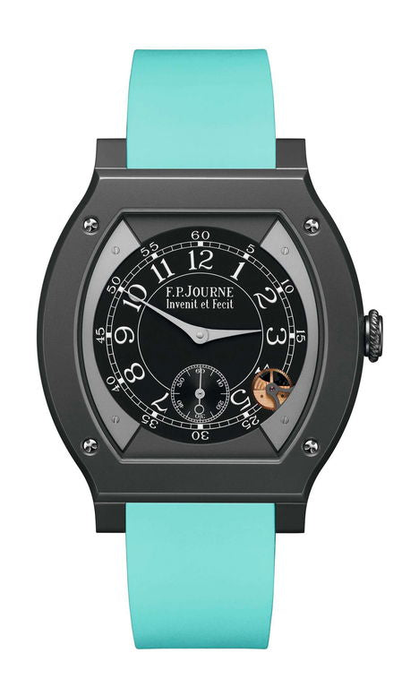 F.P.Journe élégante 48 Titalyt 40mm Black Dial Titanium Rubber Strap - WATCHXNYC