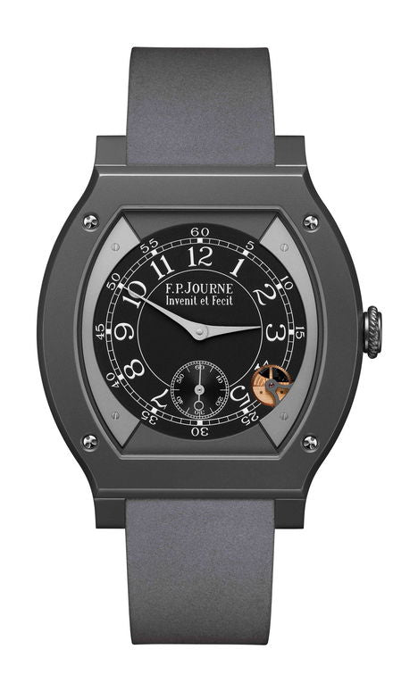 F.P.Journe élégante 48 Titalyt 40mm Black Dial Titanium Rubber Strap - WATCHXNYC