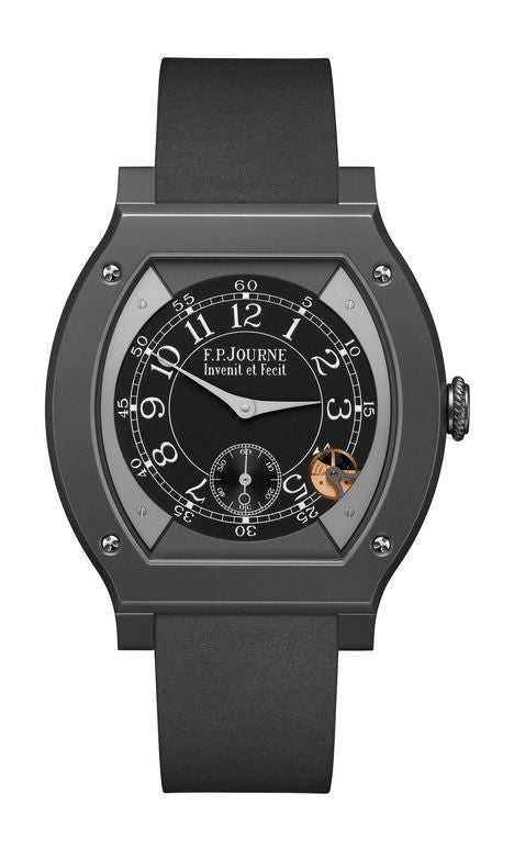 F.P.Journe élégante 48 Titalyt 40mm Black Dial Titanium Rubber Strap - WATCHXNYC
