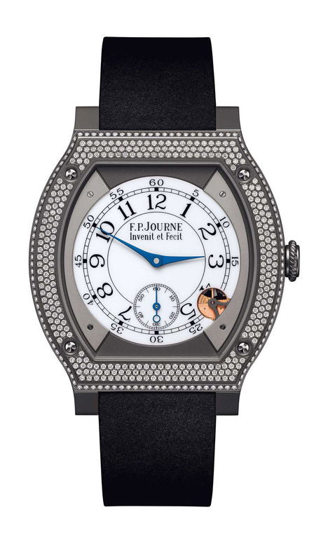 F.P.Journe élégante 48 Titalyt Diamonds 40mm White Dial Titanium Rubber Strap - WATCHXNYC