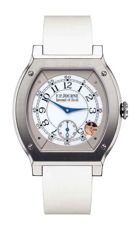 F.P.Journe élégante 48 Titanium 40mm White Dial Titanium Rubber Strap - WATCHXNYC