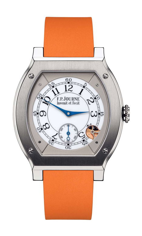 F.P.Journe élégante 48 Titanium 40mm White Dial Titanium Rubber Strap - WATCHXNYC