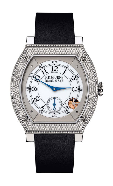 F.P.Journe élégante 48 Titanium Diamonds 40mm White Dial Titanium Rubber Strap - WATCHXNYC