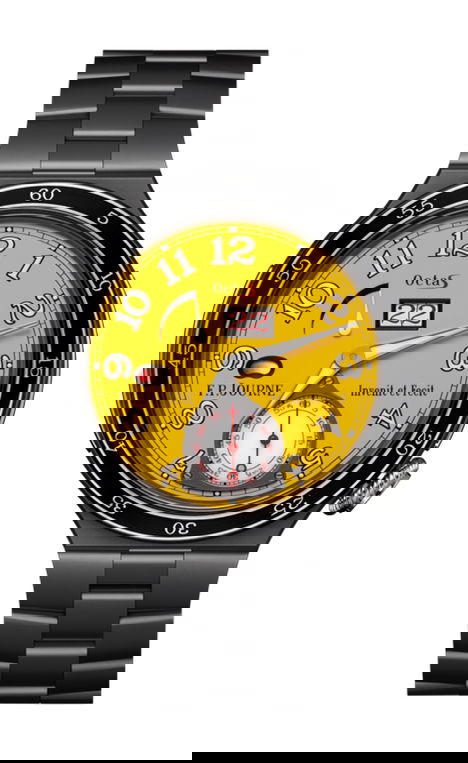 F.P.Journe lineSport Automatique Reserve Titane 44mm Yellow Dial Titanium Bracelet - WATCHXNYC