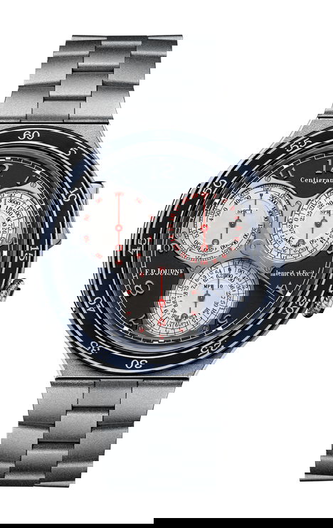 F.P.Journe lineSport Centigraphe 44mm Blue Dial Platinum Bracelet - WATCHXNYC