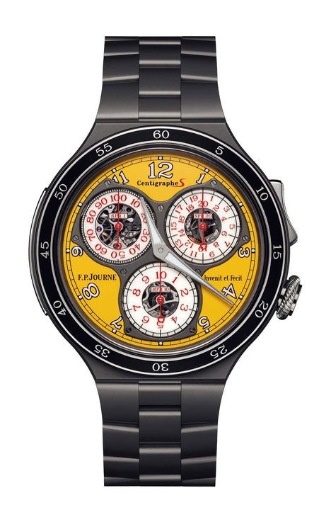 F.P.Journe lineSport Centigraphe Titane 44mm Yellow Dial Titanium Bracelet - WATCHXNYC