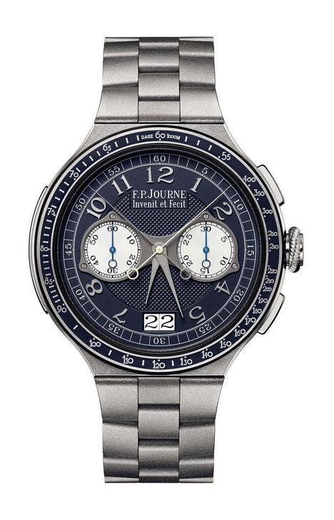 F.P.Journe lineSport Chronographe Rattrapante 44mm Blue Dial Platinum Bracelet - WATCHXNYC