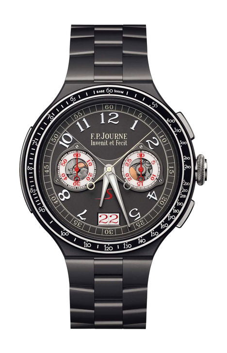 F.P.Journe lineSport Chronographe Rattrapante Titane 44mm Black Dial Titanium Bracelet - WATCHXNYC