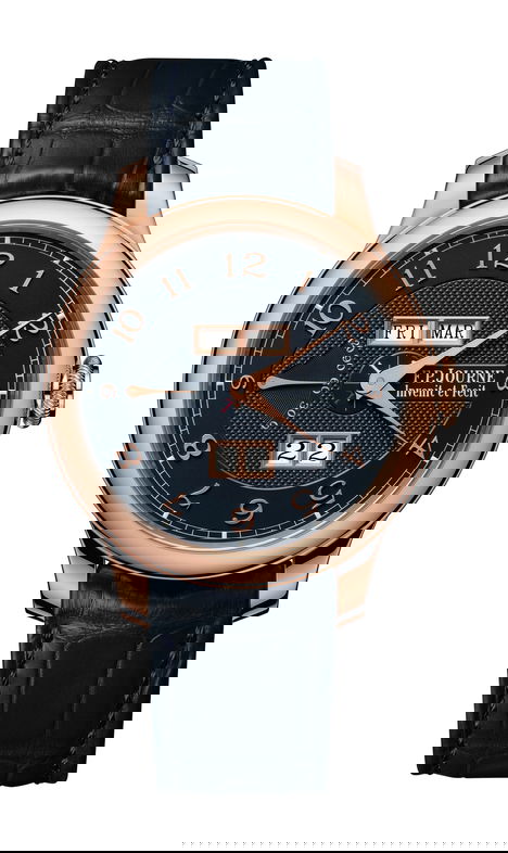 F.P.Journe Quantième Perpétuel Blue Silver Dial 40mm Blue Dial 6N Gold Alligator Leather Strap - WATCHXNYC