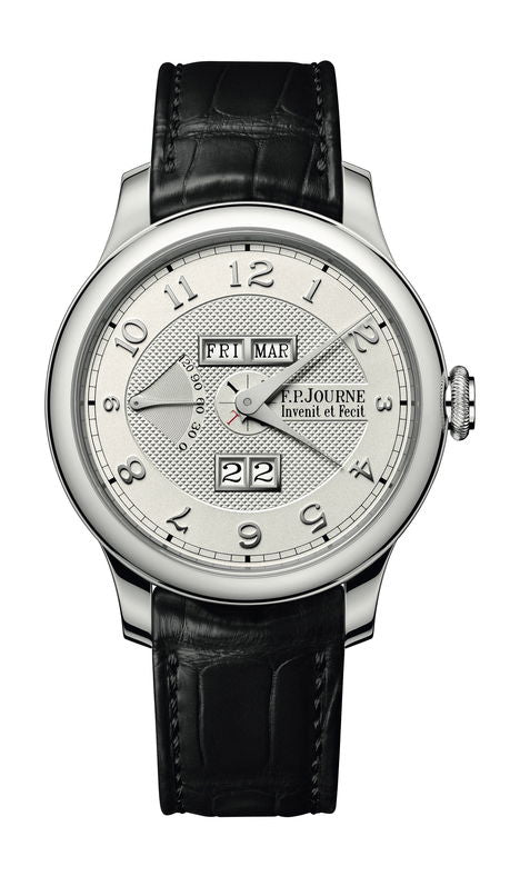 F.P.Journe Quantième Perpétuel 40mm Silver Dial Platinum Alligator Leather Strap - WATCHXNYC
