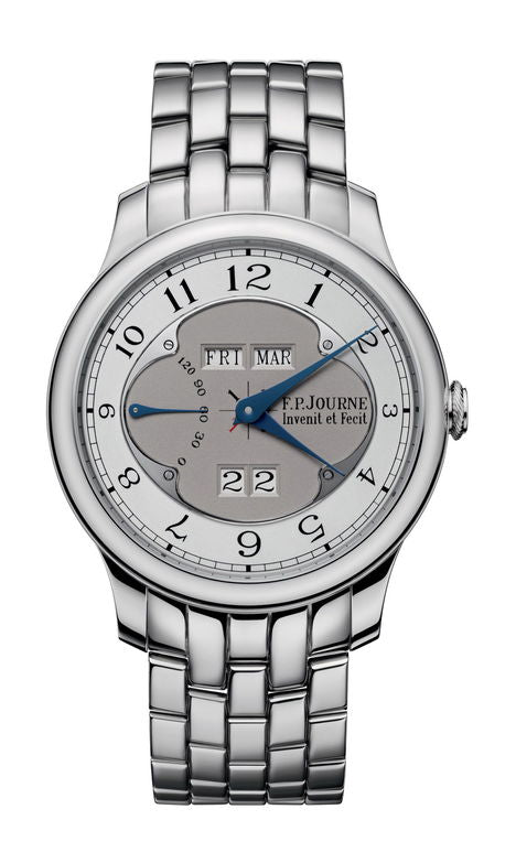 F.P.Journe Quantième Perpétuel Gold Dial 40mm Silver Dial Platinum Bracelet - WATCHXNYC