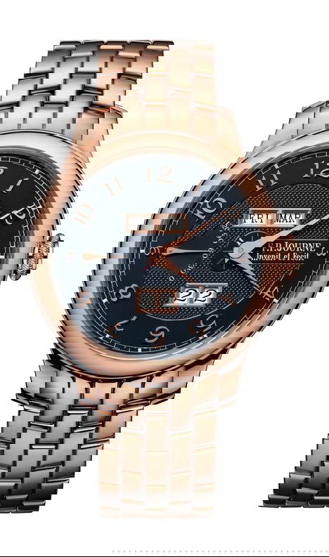 F.P.Journe Quantième Perpétuel Blue Silver Dial 40mm Blue Dial 6N Gold Bracelet - WATCHXNYC