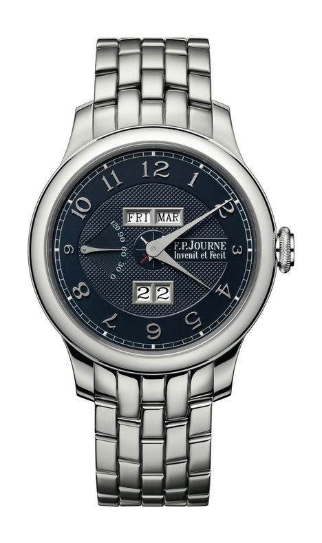 F.P.Journe Quantième Perpétuel Blue Silver Dial 40mm Blue Dial Platinum Bracelet - WATCHXNYC