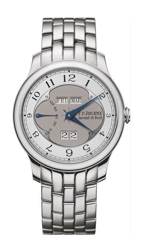 F.P.Journe Quantième Perpétuel Gold Dial 42mm Silver Dial Platinum Bracelet - WATCHXNYC