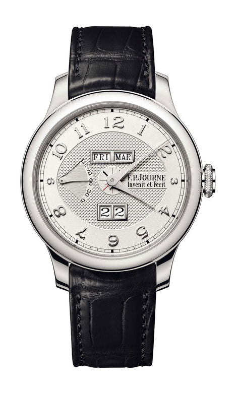 F.P.Journe Quantième Perpétuel 42mm Silver Dial Platinum Alligator Leather Strap - WATCHXNYC
