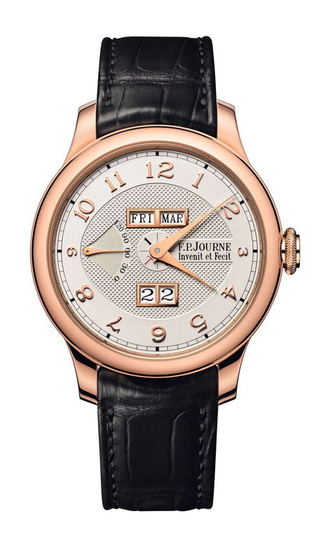 F.P.Journe Quantième Perpétuel 42mm Silver Dial 6N Gold Alligator Leather Strap - WATCHXNYC