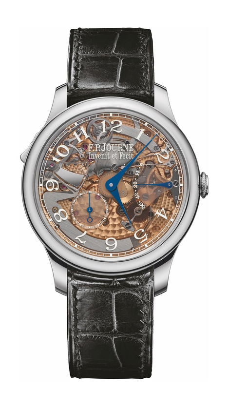 F.P.Journe Répétition Souveraine 40mm Transparent Dial Stainless Steel Alligator Leather Strap - WATCHXNYC