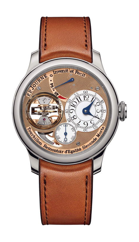 F.P.Journe Tourbillon Souverain 42mm White Dial Platinum Leather Strap - WATCHXNYC