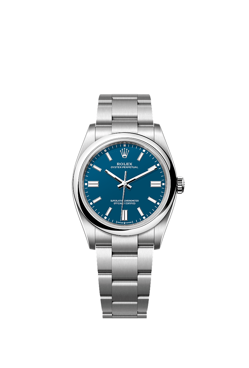 Rolex Oyster Perpetual 36mm Blue Dial Oystersteel 126000 - WATCHXNYC
