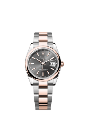 Rolex Datejust 36mm Slate Dial Oystersteel & Everose Gold m126201-0014