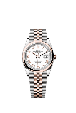 Rolex Datejust 36mm White Dial Oystersteel & Everose Gold m126201-0015