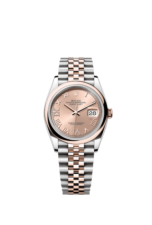 Rolex Datejust 36mm Rosé Diamond Dial Oystersteel & Everose Gold m126201-0027