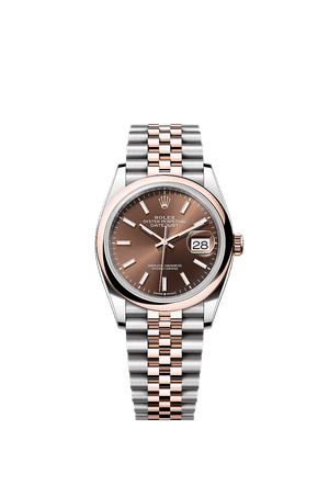 Rolex Datejust 36mm Chocolate Dial Oystersteel & Everose Gold m126201-0043