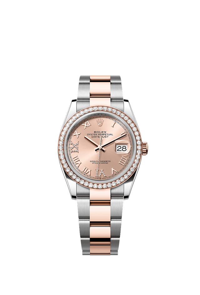 Rolex Datejust 36mm Rosé Dial Oystersteel & Everose Gold 126281RBR - WATCHXNYC