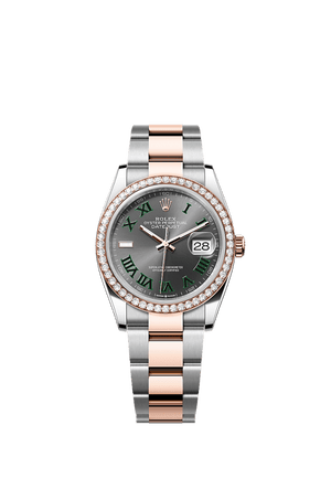 Rolex Datejust 36mm Slate Dial Oystersteel & Everose Gold 126281rbr-0018