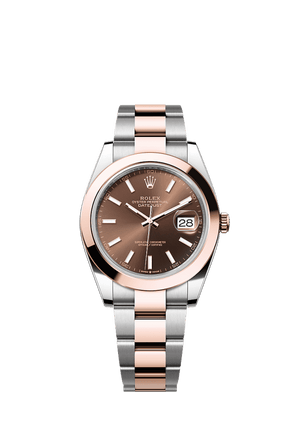 Rolex Datejust 41mm Chocolate Dial Oystersteel & Everose Gold m126301-0001
