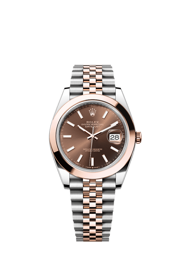 Rolex Datejust 41mm Chocolate Dial Oystersteel & Everose Gold m126301-0002 - WATCHXNYC