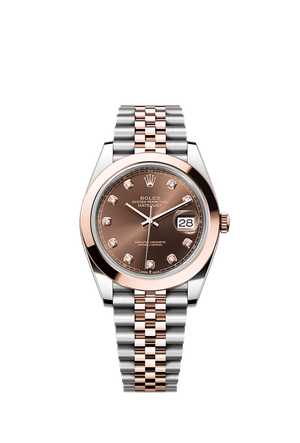 Rolex Datejust 41mm Chocolate Diamond Dial Oystersteel & Everose Gold m126301-0004
